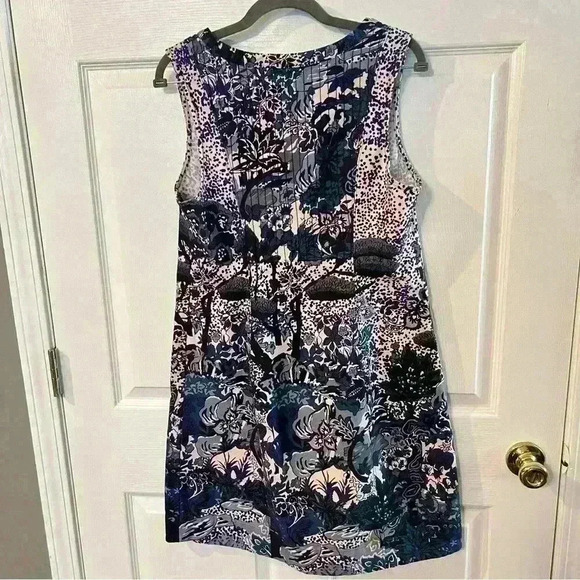 Maeve by Anthropologie Savanah Shift Sleeveless Dress with Asian Print Size US 6 - Picture 4 of 7